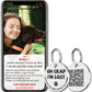 Stainless Steel QR Code Pet ID Tags Dog Tags - Pet Online Profile - Scan QR Receive Instant Pet Location Alert Email