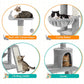 63.5In Multi-Level Cat Tree Tower Condo with Scratching Posts, Platform & Hammock, Cat Activity Center Play Furniture for Kittens, Cats, and Pets