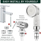 Sink Faucet Sprayer Attachment, Shower Head Attaches to Tub Faucet, Dog Bathing Hose Shower Set for Laundry Bathroom Kitchen