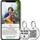 Stainless Steel QR Code Pet ID Tags Dog Tags - Pet Online Profile - Scan QR Receive Instant Pet Location Alert Email